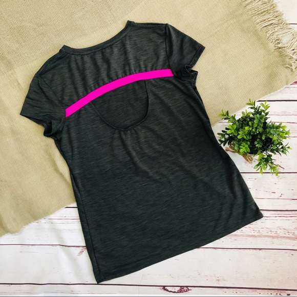 ATHLETA charcoal short sleeve t-shirt S - Picture 6 of 7